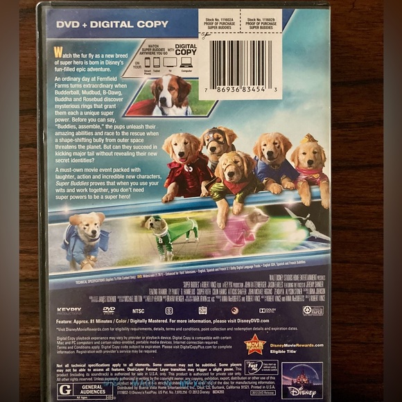 Disney Super Buddies and a Dog’s Purpose DVD Bundle - Picture 3 of 7